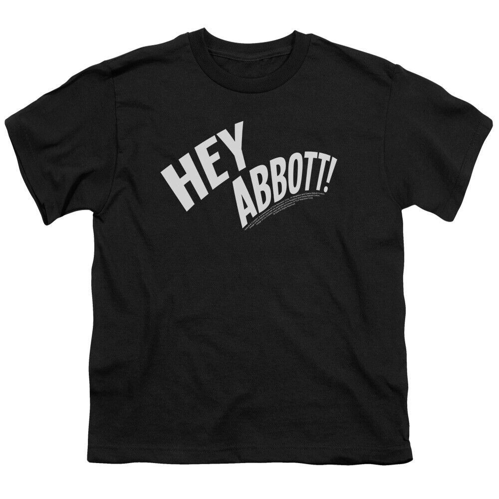 Abbott & Costello 122222Hey Abbott S Youth T Shirt Comedy Tee Black