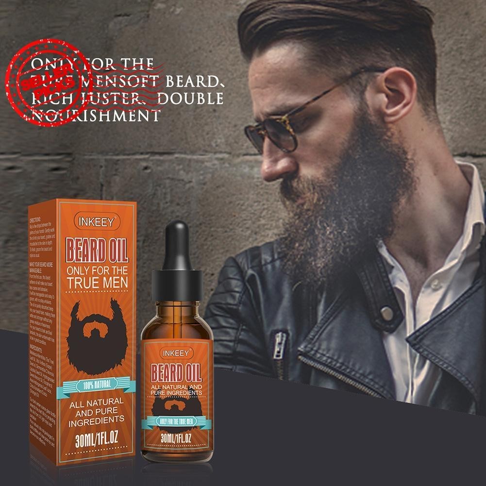 30ml หนา Beard Growth Care Oil Hair Growth Essence Care น้ํามันเคราอินทรีย์ Growth Y0M7