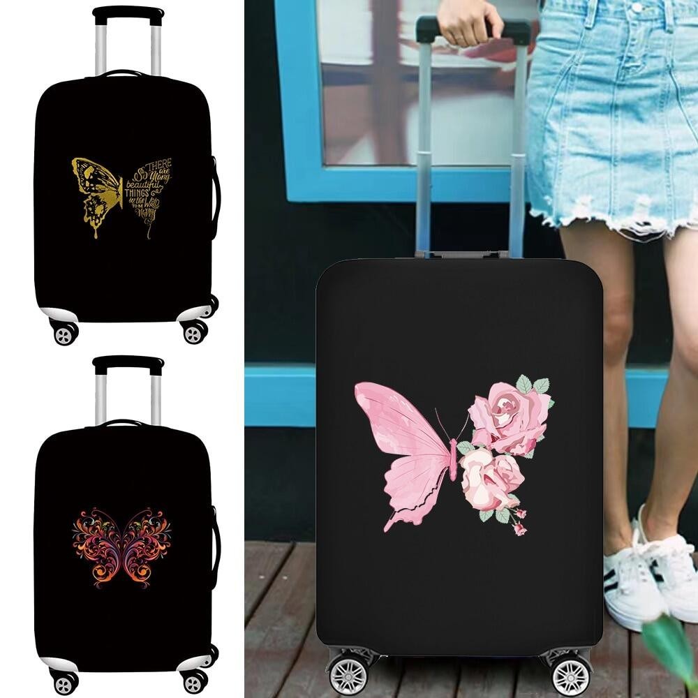 ผ้าคลุมกระเป๋าเดินทาง ผ้ายืดสีพื้น กันน้ำ ป้องกันฝุ่น