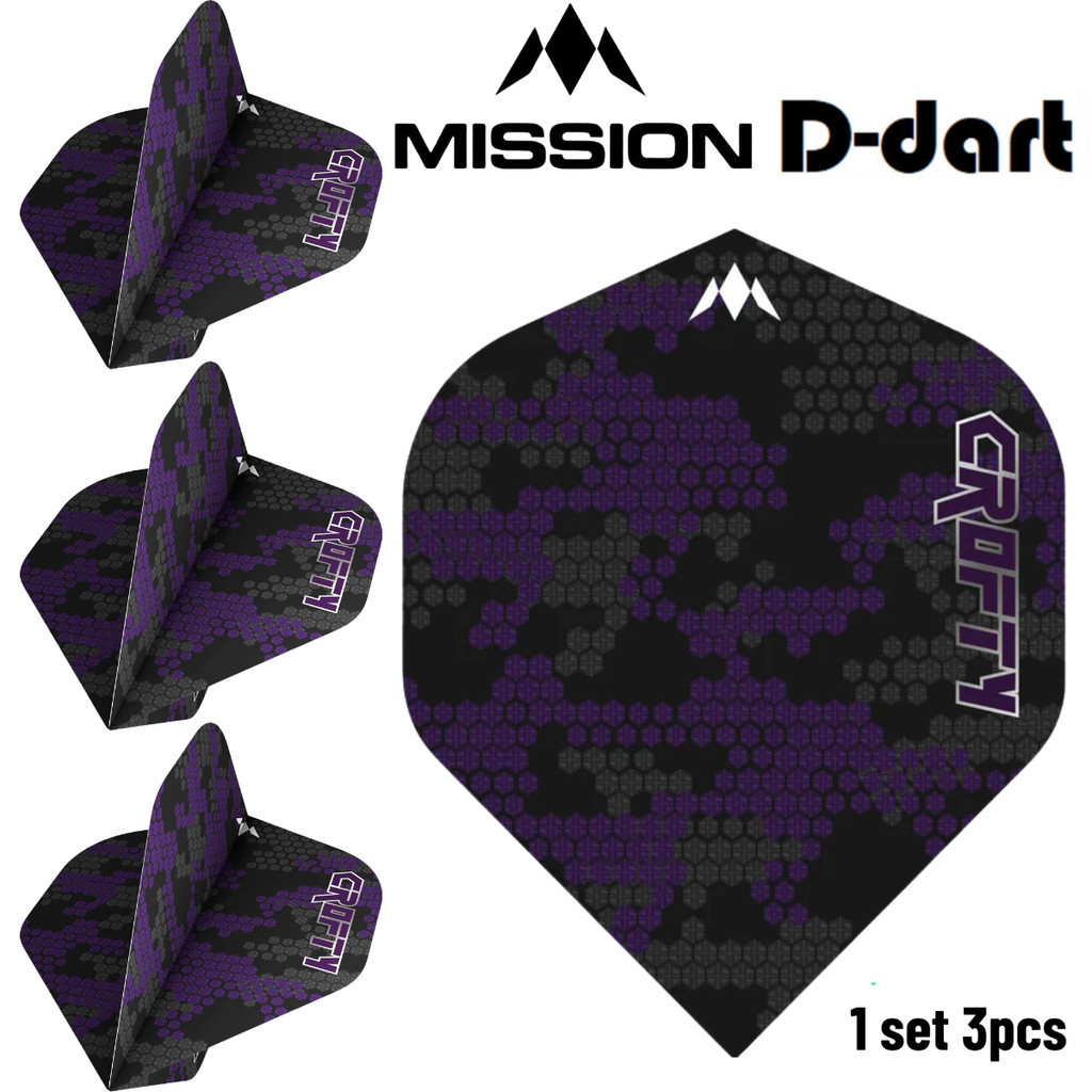Mission Dart Flights - Joe Croft STANDARD 100 Micron Solo Darts Flight For Soft and Steel Darts