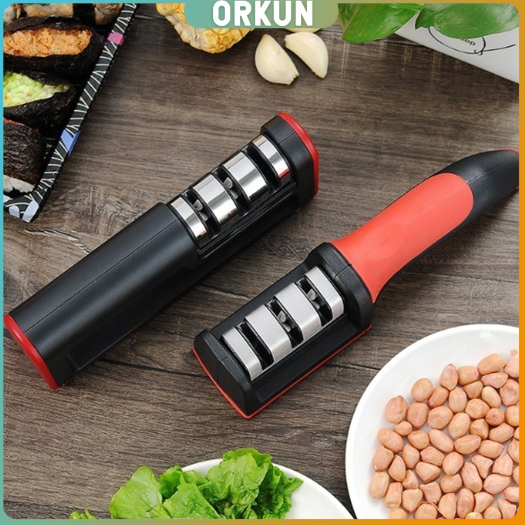 Orkun ที่ลับมีด อุปกรณ์ลับมีด หินลับมีด ลับได้ เครื่องลับมีด แท่นลับมีด / Knife sharpener ราคา ถูกที่สุด ดีลบีเคเค แกลเลอรีภาพที่ 6