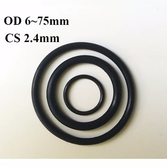 [คลังสินค้าพร้อม] ซิลิโคนโอริงสีดํา cs2.4 มม. * od6 ~ 75 มม. ทนต่อการสึกหรอ o-Type กันน้ําทนอุณหภูมิสูง