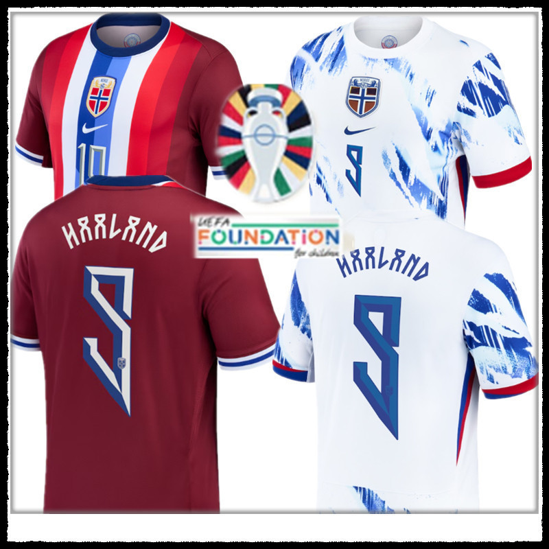Fan Issue นอร์เวย์ Home Away Jersey 2024/25 UEFA เสื้อฟุตบอลนอร์เวย์