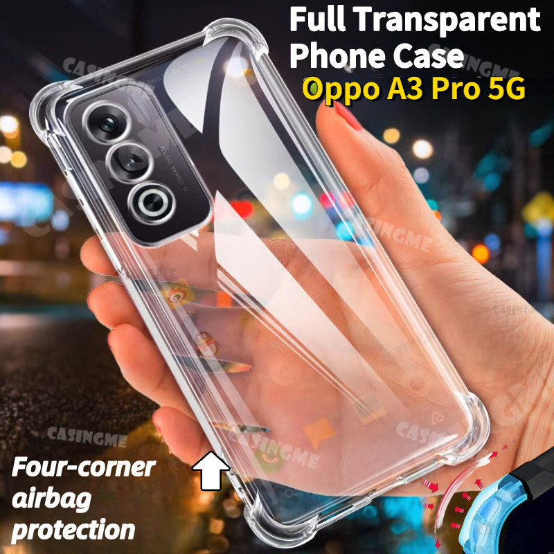 Oppo A3 Pro 5G 2024 โปร่งใสถุงลมนิรภัยปลอกใสสําหรับ Oppo A3 Pro A3Pro 3A OppoA3Pro 5G 4G 2024 ซิลิโคนกันกระแทกฝาหลังกันชนเคสโทรศัพท์นุ่ม