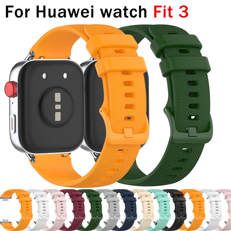 กีฬาซิลิโคนสําหรับ Huawei นาฬิกา FIT 3 correa สายซิลิโคนสําหรับ Huawei นาฬิกา fit3 ใหม่ล่าสุดเข็มขัด Breathable สายนาฬิกาอุปกรณ์เสริม