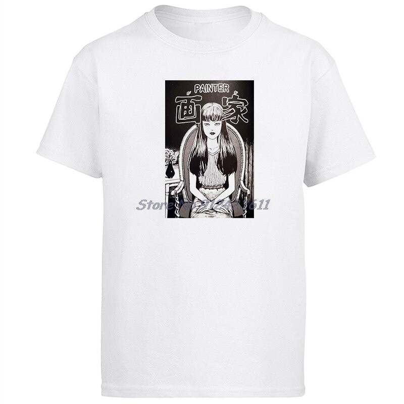 (🔥เสื้อยืดพิมพ์ลาย🔥)[S-5XL]Tomie Junji Ito Uzumaki Horror Anime Manga  หลวม รัดรูป สินค้ามาใหม่ การ์