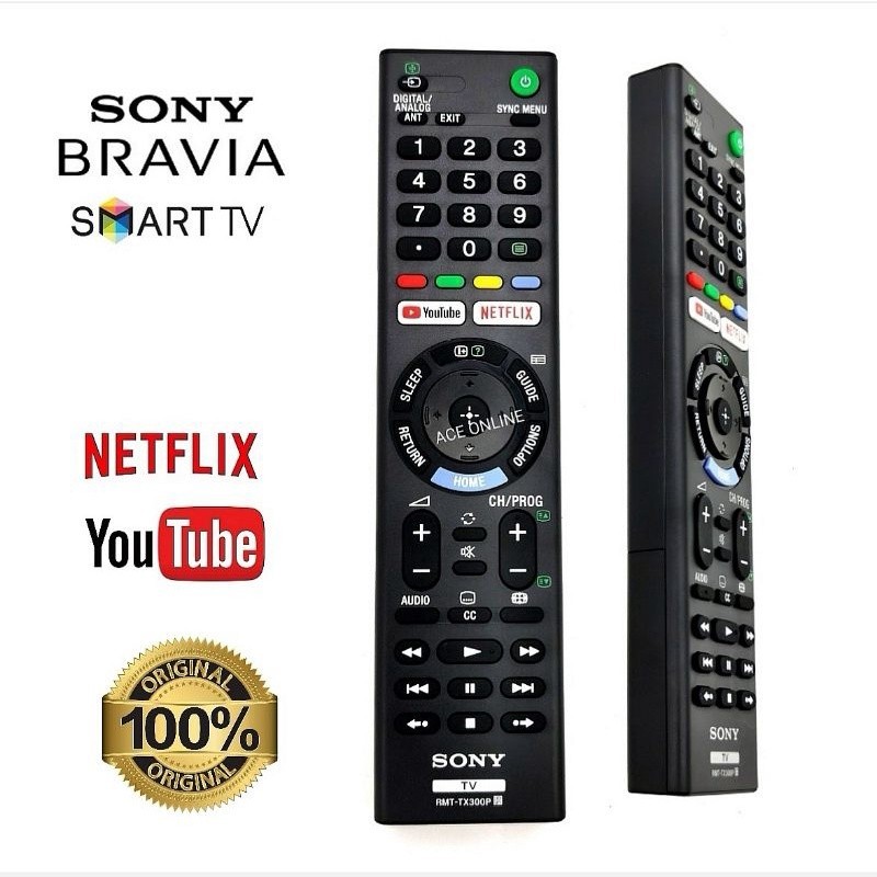 Original Sony Bravia LED สมาร์ททีวีรีโมทคอนโทรล RMT-TX300P ใช้งานร่วมกับ KDL32W660E KDL40W660E KDL49