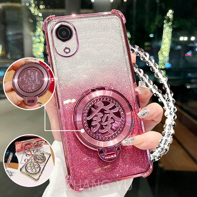 ใหม่case สําหรับเคสโทรศัพท์ OPPO A17K 3D Wealth Bracket สร้อยข้อมือใหม่เคสโทรศัพท์