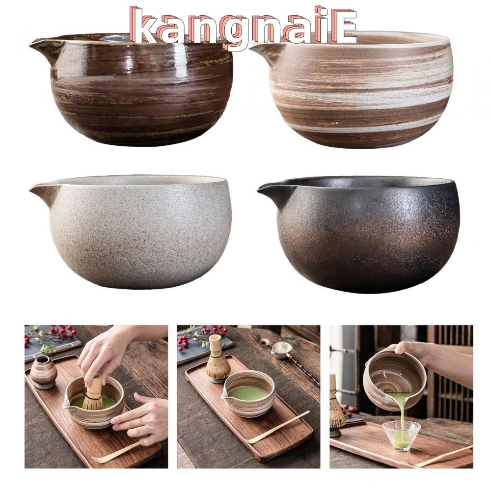 kangnai ชามมัทฉะเซรามิกงานฝีมือ ถ้วยชงมัทฉะ สำหรับชงมัทฉะ พิธีชงชาสําหรับผู้ที่ชื่นชอบการ