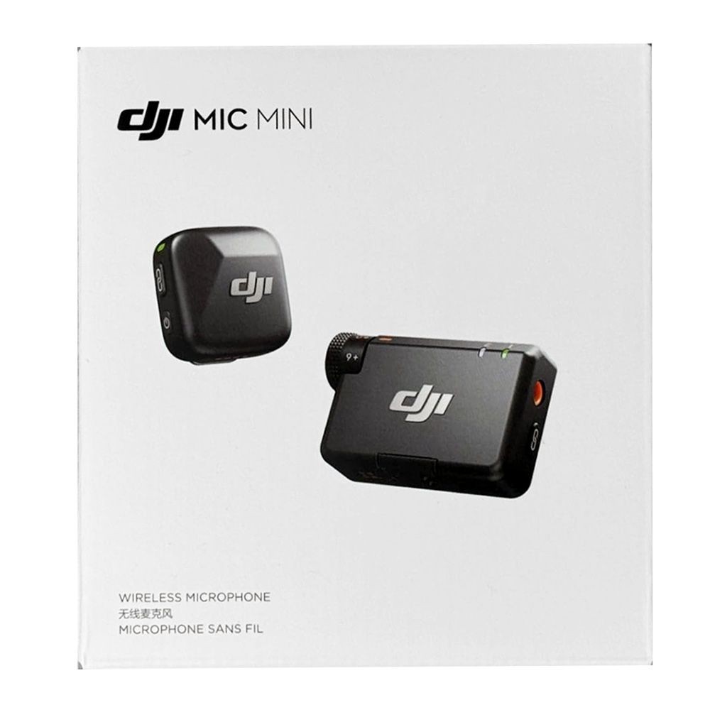 DJI Mic Mini (1 TX + 1 RX) Compact Wireless Microphone System (Black), CP.RN.00000432.01