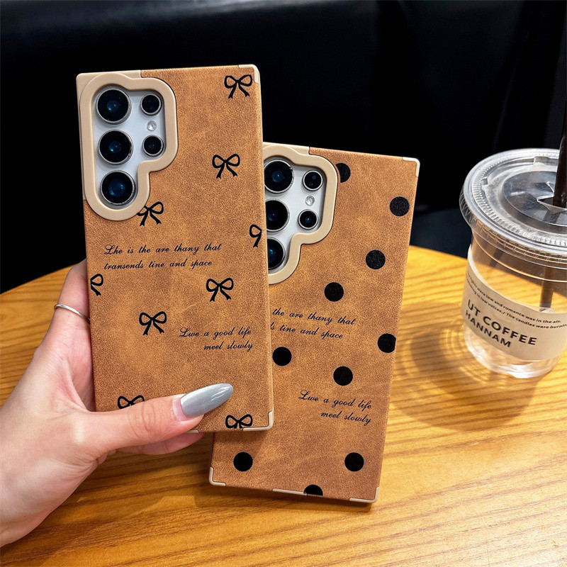 Samsung Galaxy S25 Ultra S24 Ultra S23 S22 Magnetic AttractionWave Point BowCase ธุรกิจหนังกันกระแทก