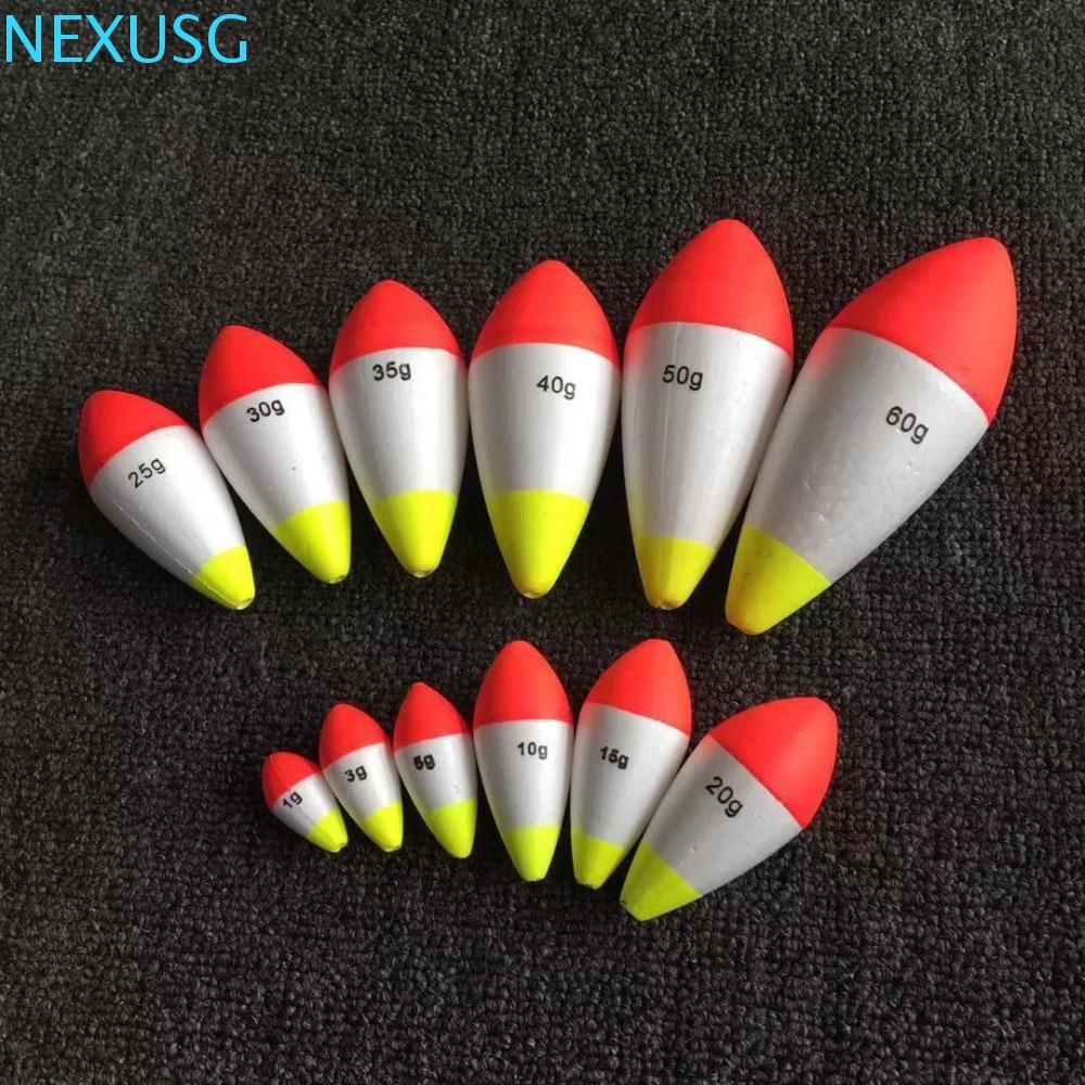 Nexusg ทุ่นลอยน้ําความแข็งสูง 5 ชิ้น/ล็อตลอยโฟมแข็ง 1g-60g ตกปลา Tackle ตกปลา Bobber