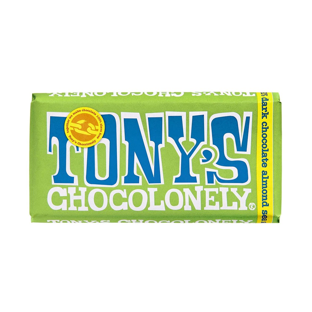 Kokubun Tony's Chocolonely Dark Chocolate 51% Almond Sea Salt 180g