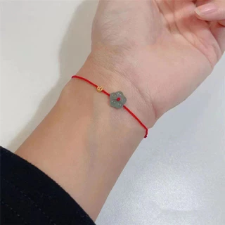 ฤดูใบไม้ผลิสีเขียวมินิทอมือเพื่อนที่ดีที่สุดสร้อยข้อมือ อิน อารมณ์สีขาวเพื่อเปิดโชคของขวัญคู่