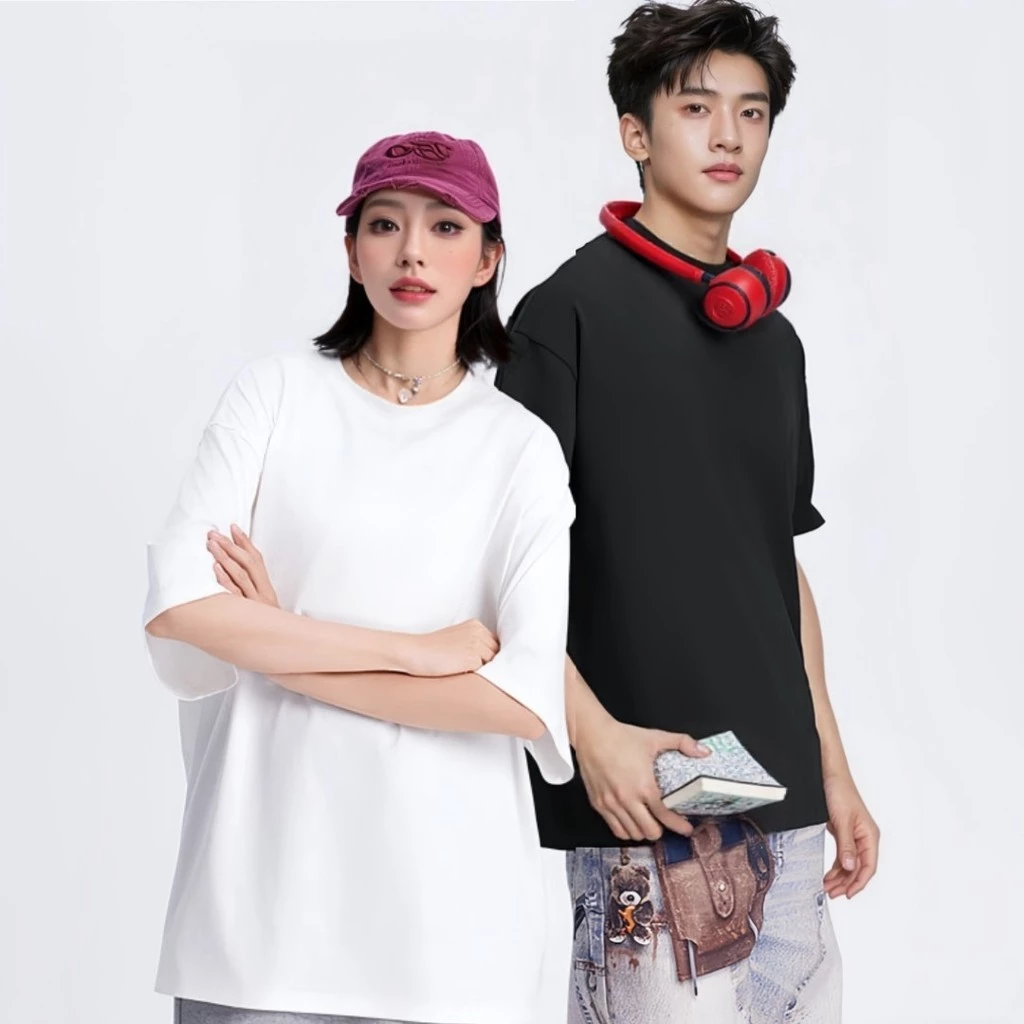 เสื้อยืดคอกลม สีพื้น เกรดพรีเมี่ยม ใส่ได้ทั้งหญิง-ชาย thumbnail 6