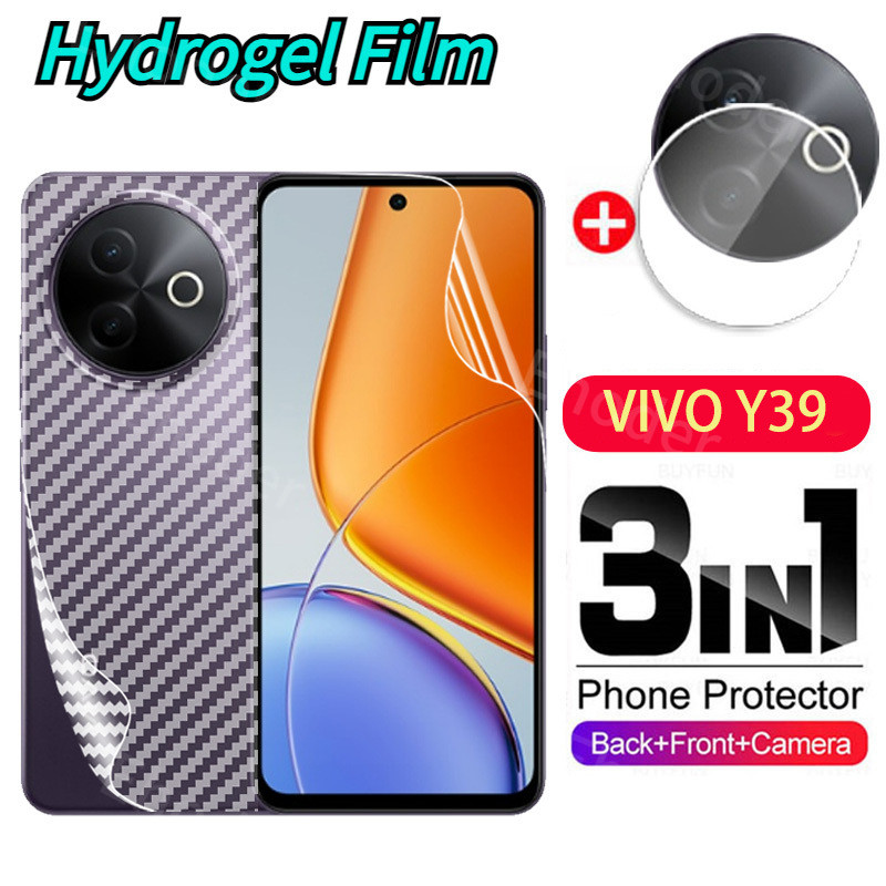 สําหรับ VIVO Y39 5G 2025 ด้านหน้าด้านหลังฟิล์มไฮโดรเจลนุ่มหน้าจอ Protecto เลนส์กล้องกระจกบน VIVOY39 Y 39 คลุมทั้งหมดฟิล์มป้องกัน