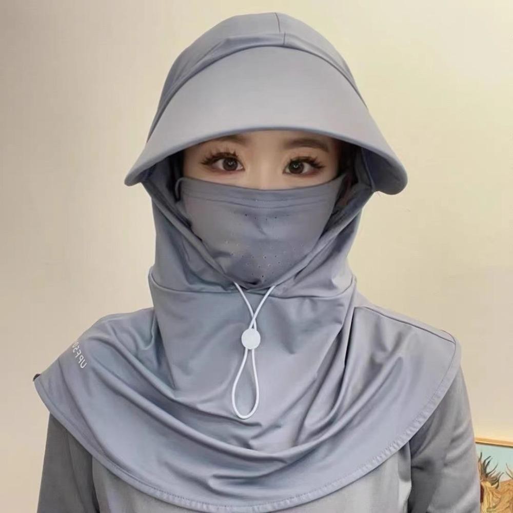 หมวก เบนโจเร,หมวก กระบังหน้าระบายอากาศผ้าไหมน้ําแข็ง,พร้อมผ้าคลุมไหล่ หมวกปั่นจักรยานตกปลา ราคา ถูกที่สุด ดีลบีเคเค แกลเลอรีภาพที่ 6