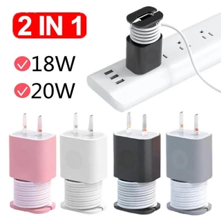 2 IN 1 ซิลิโคน Charger Protector Data Cable Winder Anti-Break Protection Cable Storage