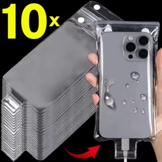 กระเป๋าใส่โทรศัพท์มือถือกันน้ํา พีวีซี โปร่งใสพร้อมรูชาร์จ -…