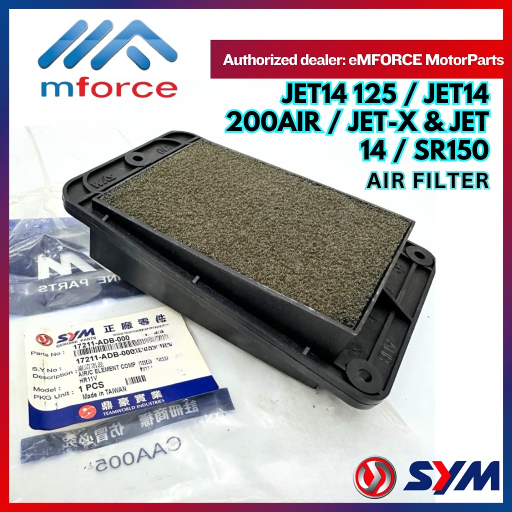 SYM JET14 125 / JET14 200 AIR / JET-X & JET 14 / SR150 FILTER AIR CLEANER PENAPIS ANGIN 17211-ADB-00