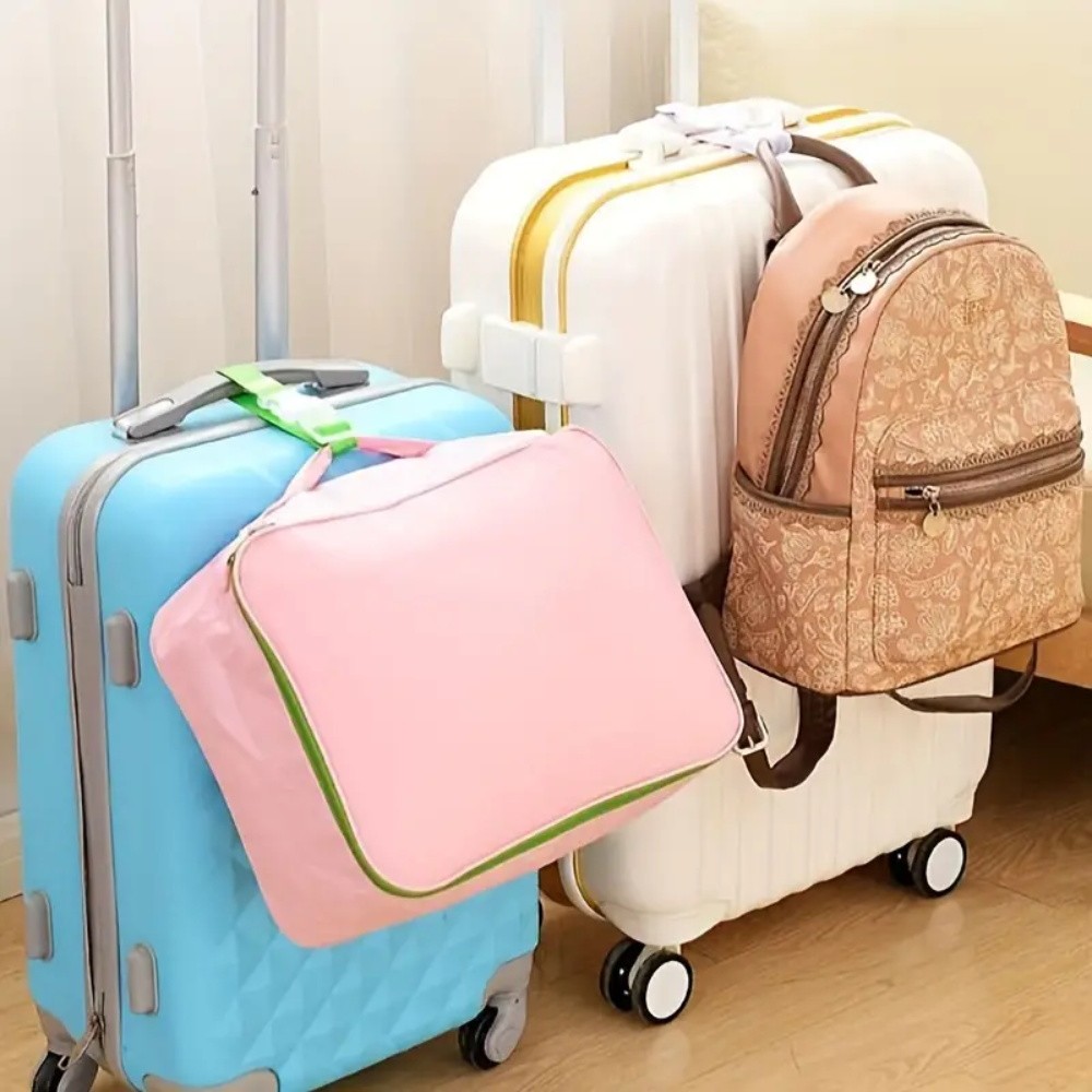 สายรัดกระเป๋าเดินทางแบบพกพาคงที่พร้อมหัวเข็มขัดที่วางจําหน่ายสายรัดกระเป๋าเดินทางแบบปรับได้หัวเข็มขัดแขวนภายนอกสายผูก - รูปที่ 7