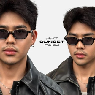 แว่นตากันแดดรุ่น SUNSET F2 [ แว่นตาแฟชั่น แว่นกันแสงสีฟ้า แว่นกันแดด กันUV400 แว่นทรงเกาหลี ] ชาย หญิง