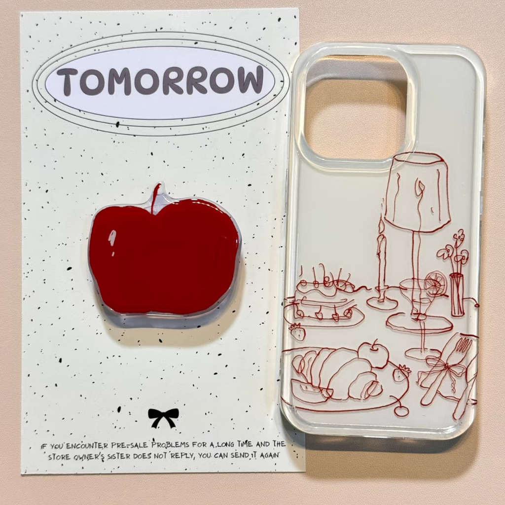 เชิงเทียนโต๊ะอาหารขนม IMD สองชั้นเหมาะสําหรับ Apple 16/15promax เคสโทรศัพท์ 14/13/12/XR Creative XS 