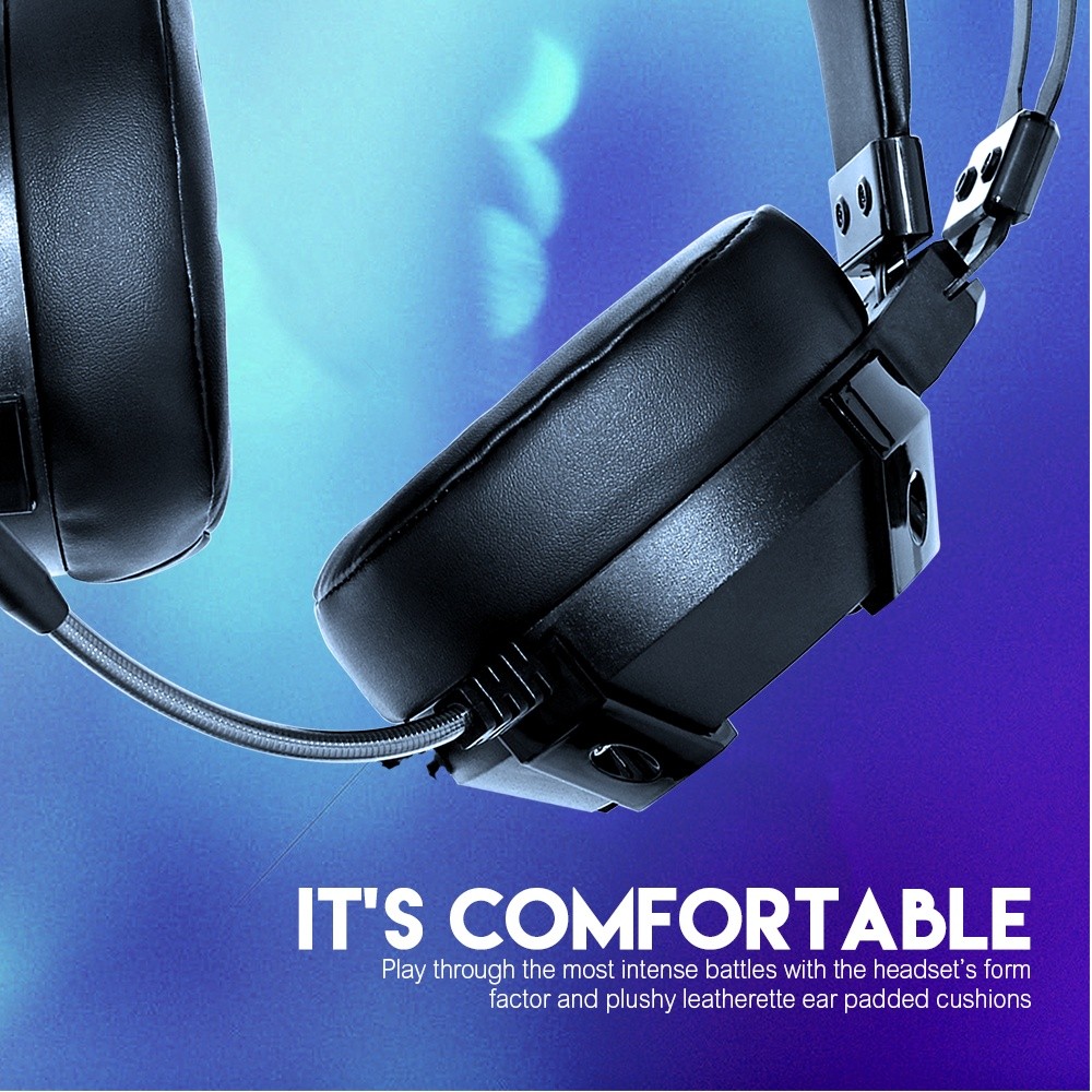 FANTECH รุ่น HG11 RGB (Captain 7.1) Stereo Headset for Gaming หูฟังเกมมิ่ง แบบครอบหัว มีไมโครโฟน ระบบสเตอริโอ ไฟรอบหูฟัง ราคา ถูกที่สุด ดีลบีเคเค แกลเลอรีภาพที่ 4