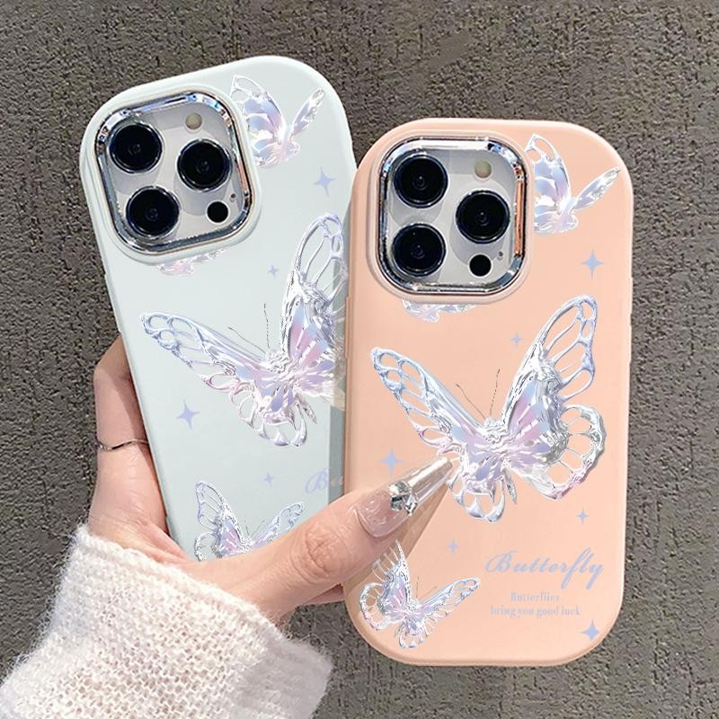 สําหรับ IQOO U5x Z7i Z9 5G Z9X 5G Silver Chrome เลนส์ที่สวยงาม Word-Word Silicon Softcase Hp