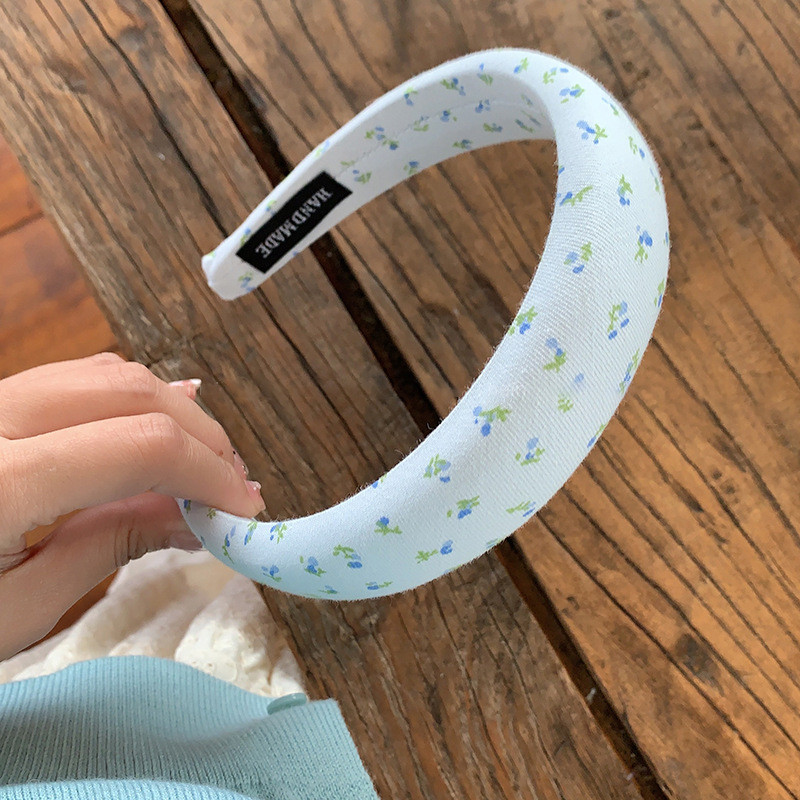 มูกัว/รูปแบบใหม่ดอกไม้ขนาดเล็กแถบคาดศีรษะสีฟ้าอบอุ่น ยี่ฟาน สไตล์เดียวกันแถบคาดศีรษะกะโหลกสูงกิ๊บสวมใส่ด้านนอกอุปกรณ์ผม - รูปที่ 5