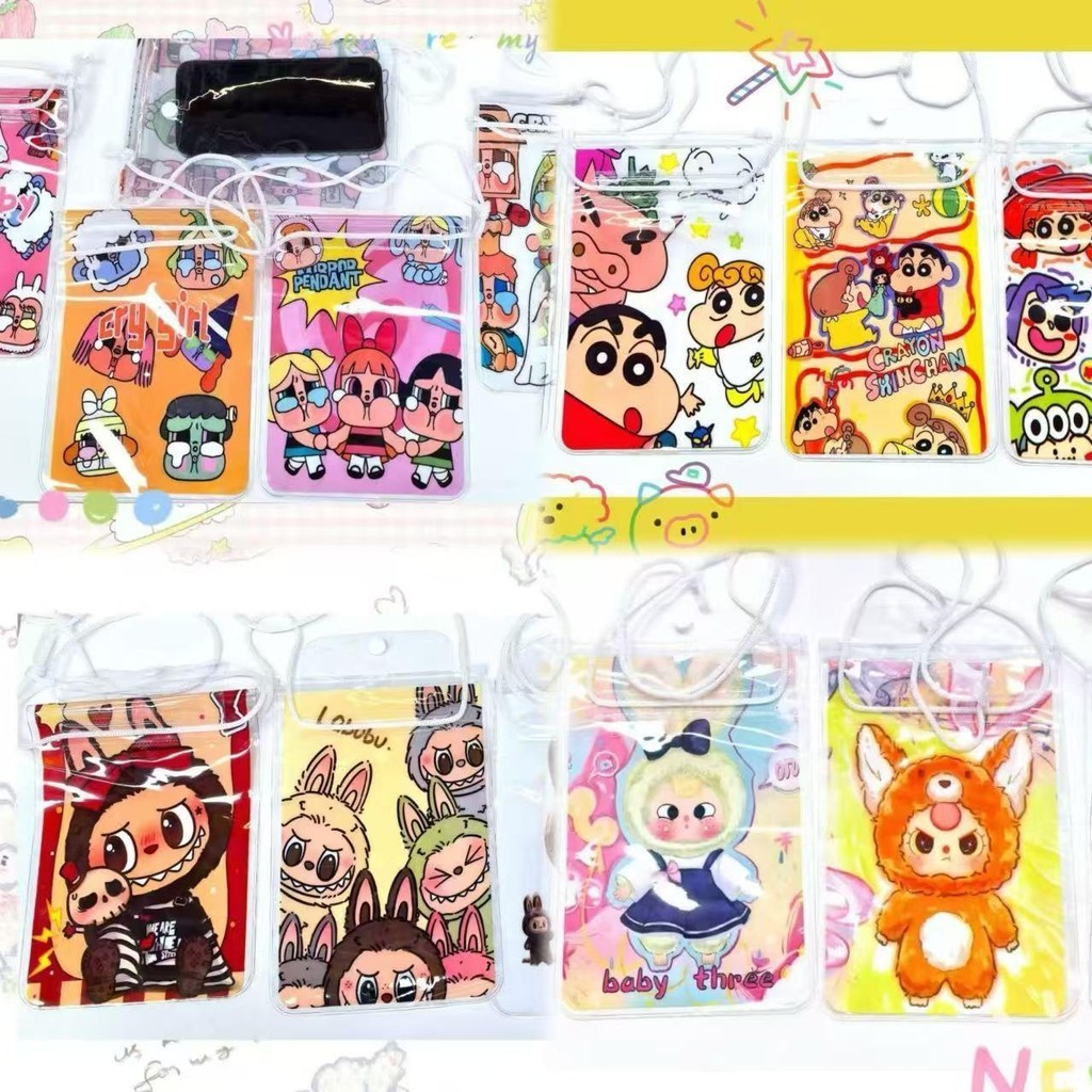 ซองกันน้ำ ซองมือถือ กันฝุ่น ลายการ์ตูนน่ารัก ถุงกันน้ำ ซองโทรศัพท์ คละสี PVC คุณภาพดี มีความยืดหยุ่น ซองกันน้ำลายการ์ตูน
