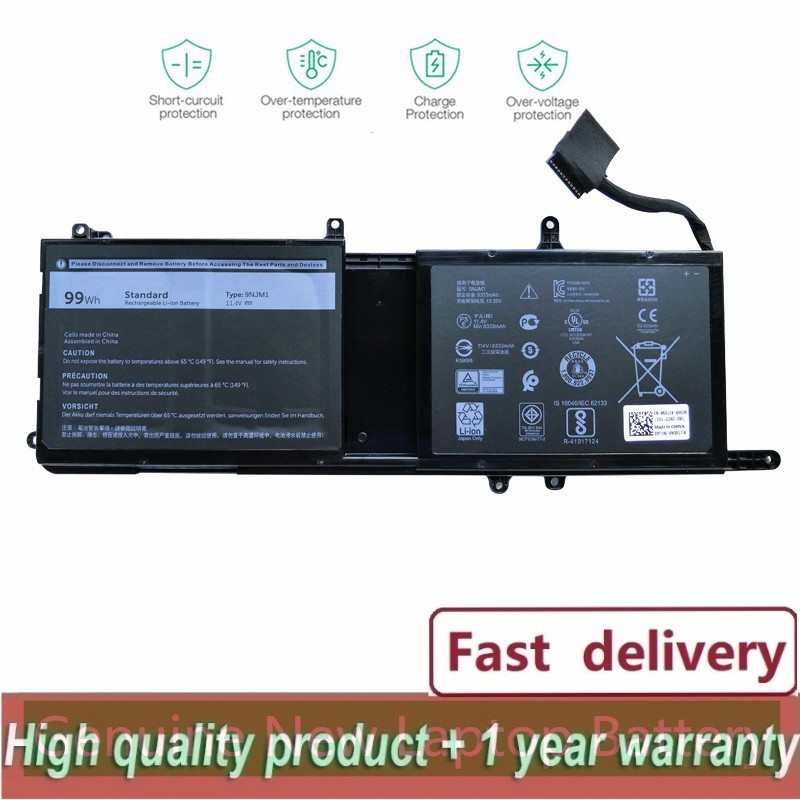 ✿9NJM1แบตเตอรี่เดิมใหม่สำหรับ Dell Alienware 15 R3 17 R4 Series Notebook 0546F