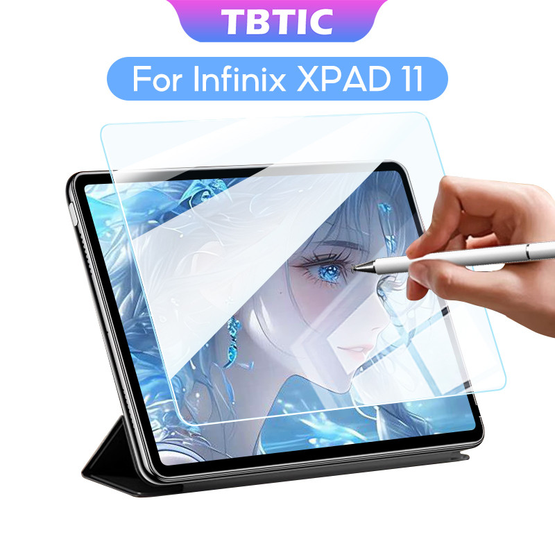 TBTIC สําหรับ Infinix XPAD 20 2025 กระจกนิรภัยป้องกันหน้าจอ 11 นิ้ว 2024 ครอบคลุมเต็มรูปแบบ 4K HD กันกระแทก
