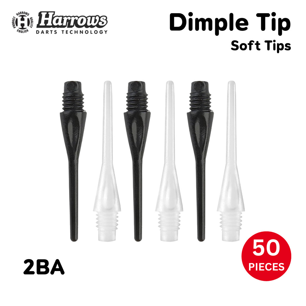 หัวลูกดอกปาเป้า Harrows Dimple Tip Soft Tips Dart Points 2BA ปลายลูกดอก 50 pcs