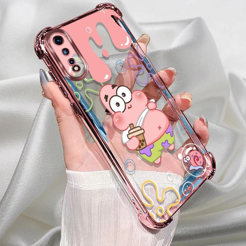 สําหรับ Vivo S1 กรณีสีชมพูชุบซิลิโคน TPU น่ารักปกหลังกันกระแทกการ์ตูนป้องกันเคสโทรศัพท์ Vivo 1907 S1 ปลอก - รูปที่ 4
