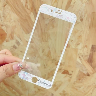 การ์ตูนเต็มรูปแบบกระจกนิรภัยป้องกันหน้าจอสําหรับ iphone 7 8 plus 4 4s 5 5s se 6 6s se2 se3