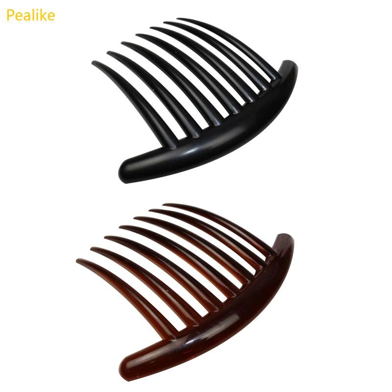 Pealike French Twist Comb Retro Celluloid หวีผม 7 ฟันหวีสลิปจัดแต่งทรงผม