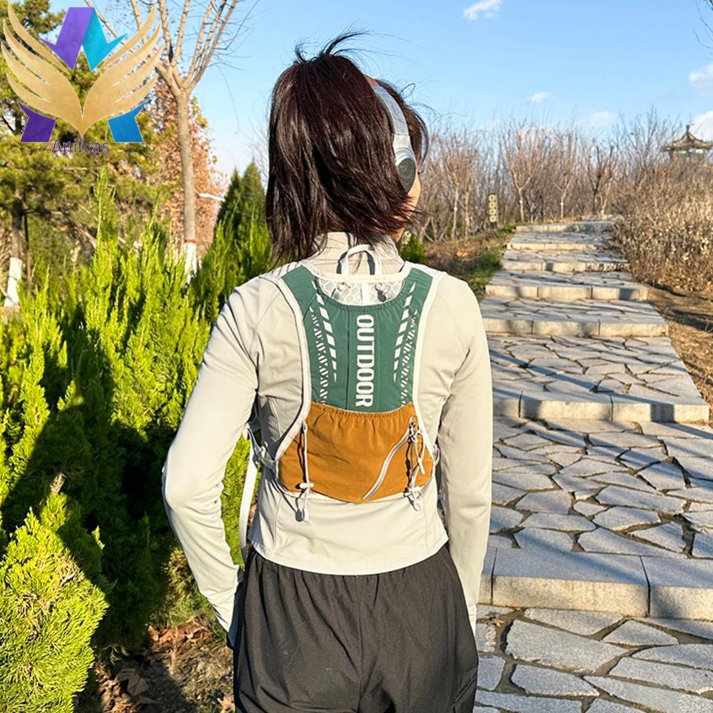 เสื้อกั๊กวิ่งไฮเดรชั่ระบายอากาศน้ํากระเพาะปัสสาวะ Daypack สําหรับเดินป่าวิ่งเทรล ราคา ถูกที่สุด ดีลบีเคเค แกลเลอรีภาพที่ 7