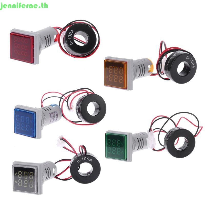 Square LED Digital Dual Display Voltmeter & Ammeter Voltage Gauge Current Meter