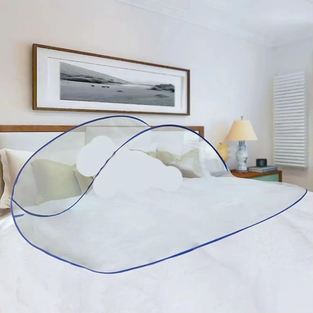 โนวาบาย ฝาครอบไล่ยุงใบหน้า,ระบายอากาศพับมุ้งกันยุงใบหน้า,สิ่งทอที่บ้านขนาดใหญ่ตาข่ายน้ําหนักเบาแสงปิดกั้นหัวเต็นท์คืน - รูปที่ 6