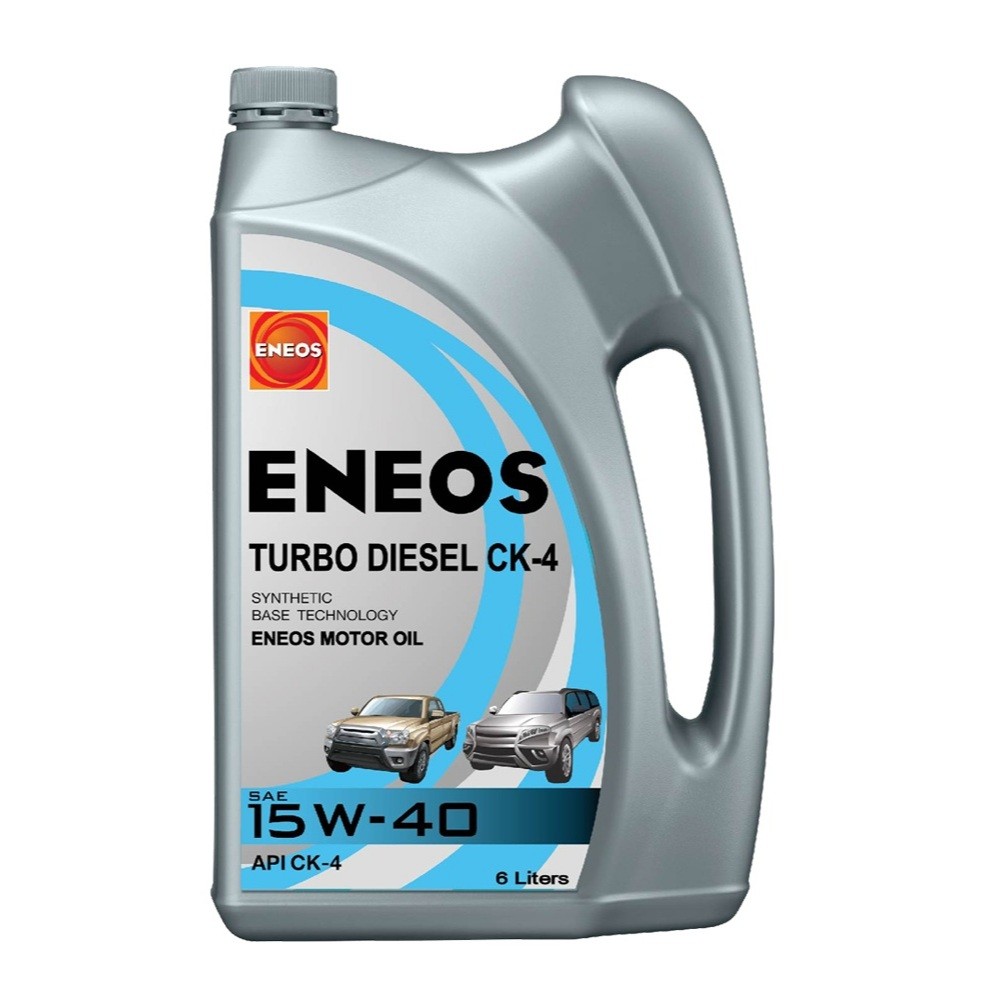ENEOS TURBO DIESEL CK-4 15W-40 เอเนออส เทอร์โบ ดีเซล CK4 15W40 6L 6 ลิตร 1ลิตร เครื่องยนต์ดีเซล DPF เทคโนโลยีสังเคราะห์