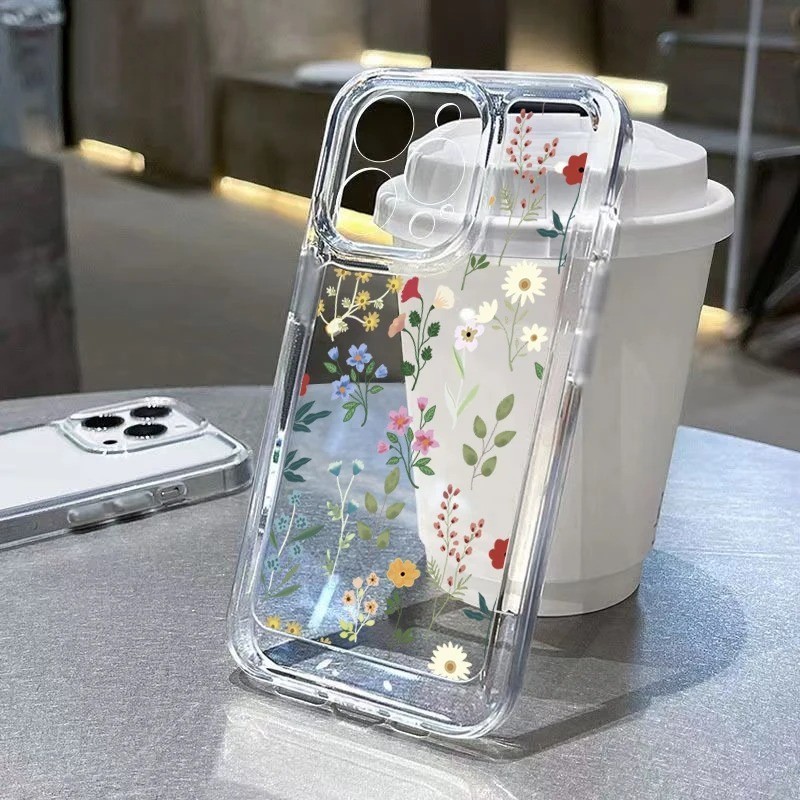 เคสโทรศัพท์มือถือแบบนิ่ม ใส ลายดอกไม้ หัวใจ หลากสี สําหรับ Xiaomi Mi 13T Pro Mi 11 Lite 5G NE 13 12 12T 11T 14 Pro Lite Poco X3 X4 X5 F5 X6 M6 Pro F3 NFC