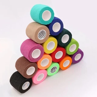 1 ชิ้น ที่มีสีสัน กีฬา กาวในตัว ผ้าพันแผล ยืดหยุ่น เทป Elastoplast สําหรับสนับเข่า สนับข้อเท้านิ้ว ปาล์ม ช่วยชุดเครื่องมือสัตว์เลี้ยง อบอุ่น