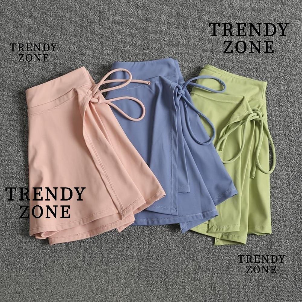 Trendyzone กระโปรงสั้น PVA สีพื้น สําหรับออกกําลังกาย เล่นโยคะ