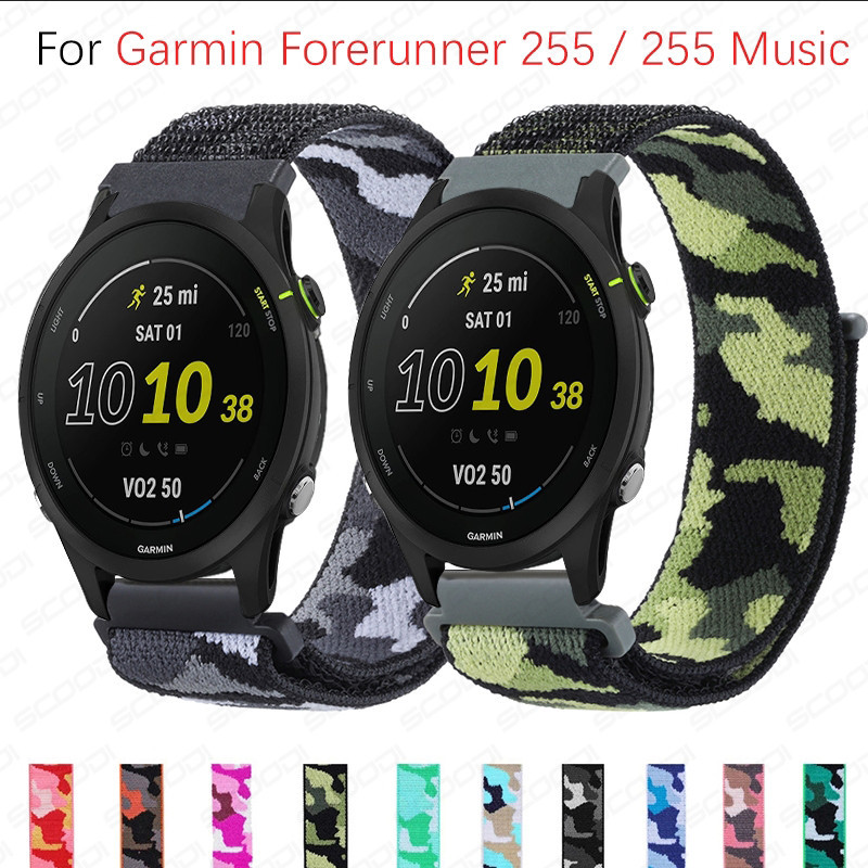 สายนาฬิกาข้อมือไนล่อน ลายพราง แบบเปลี่ยน สําหรับ Garmin Forerunner 965 955 265 255