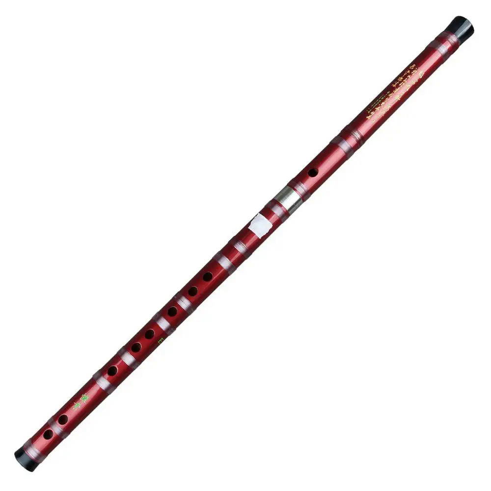 CDEFG Key Red Flute Handmade Bamboo Flute Musical Instrument Professional Flute Dizi with Black Line