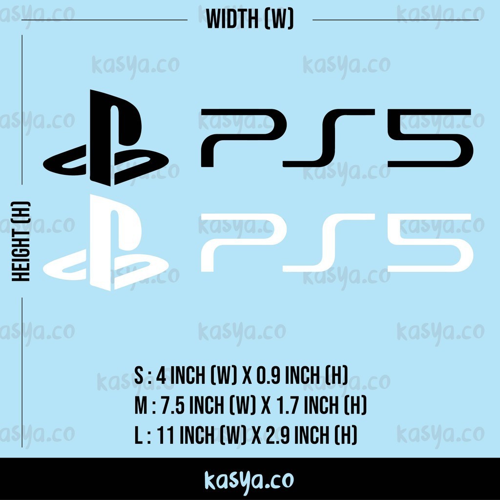 PS5 LOGO vinyl sticker cutting