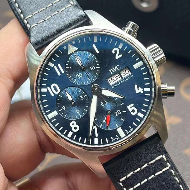 Iwc IWC Pilot Blue 41mm Chronograph Automatic Mechanical Men 's Watch IW388101