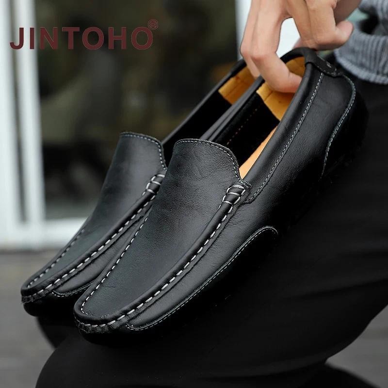 Jintoho รองเท้าหนังลําลอง เป็นทางการ แฟชั่นสําหรับผู้ชาย 2024
