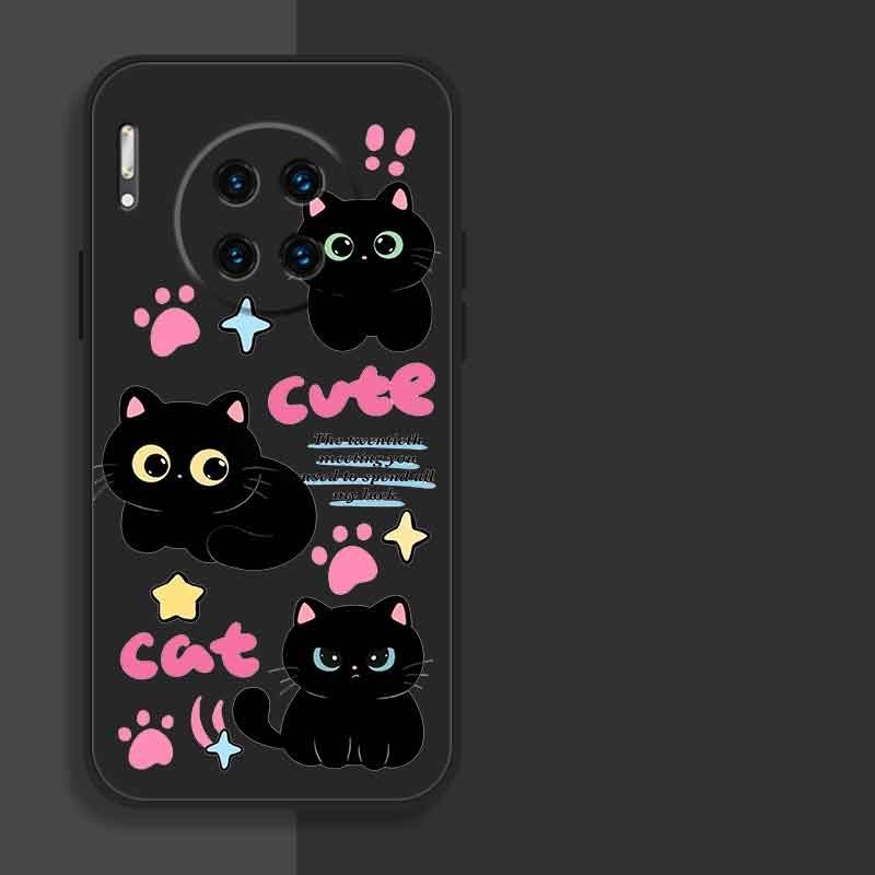Dmy เคสซิลิโคนนิ่ม ลายแมว กันกระแทก สําหรับ huawei mate 30 40 10 20 20X P10 plus P20 lite P30 P40 P50 Y9 Prime 2019 honor 90 lite 5g - รูปที่ 7